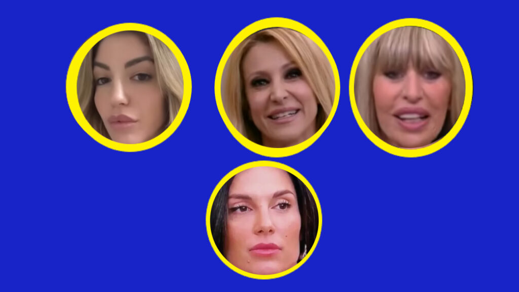 Concorrenti GF Vip: in foto Adriana Volpe, Blu Barbara Prezia, Alessandra Mussolini e Lucia Ilardo